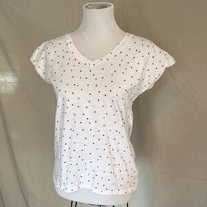 Christian Siriano Patriotic Stars Red White & Blue T-shirt tee V-neck navy large